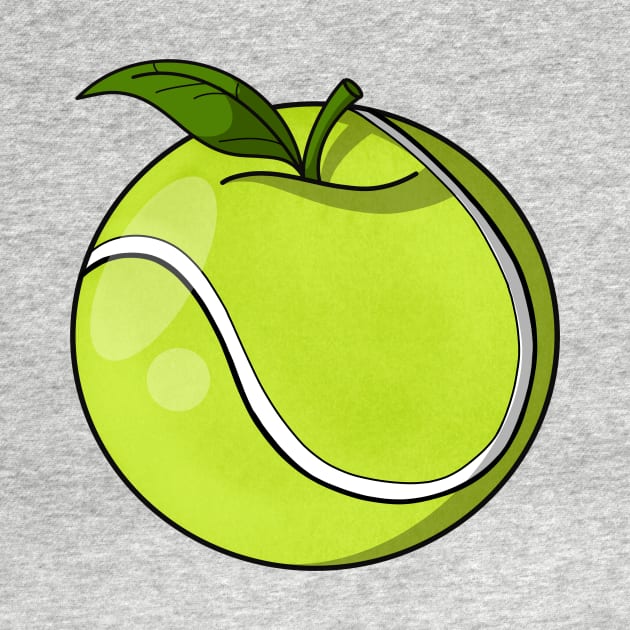 Is it an apple or a tennis ball... Or maybe its both by Fruit Tee